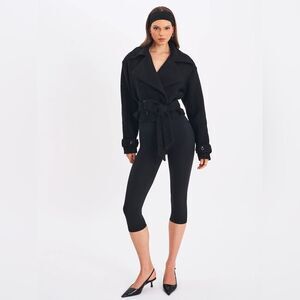 Miss Circle Dara Wool Blend Cropped Double-Breasted Belted Coat